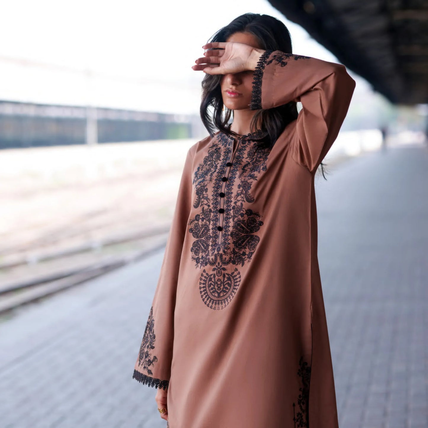 UCA-39 SafarNama Summer Embroidered Cotton Dress with Printed Silk Dupatta | Women’s Wear Pakistani Designer Outfit by Casuallite