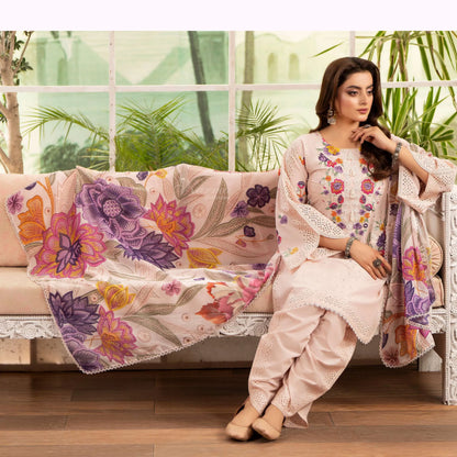 KC-1564 "Tabeer" Embroidered Festive Cambric Cotton Collection by Karma Collection