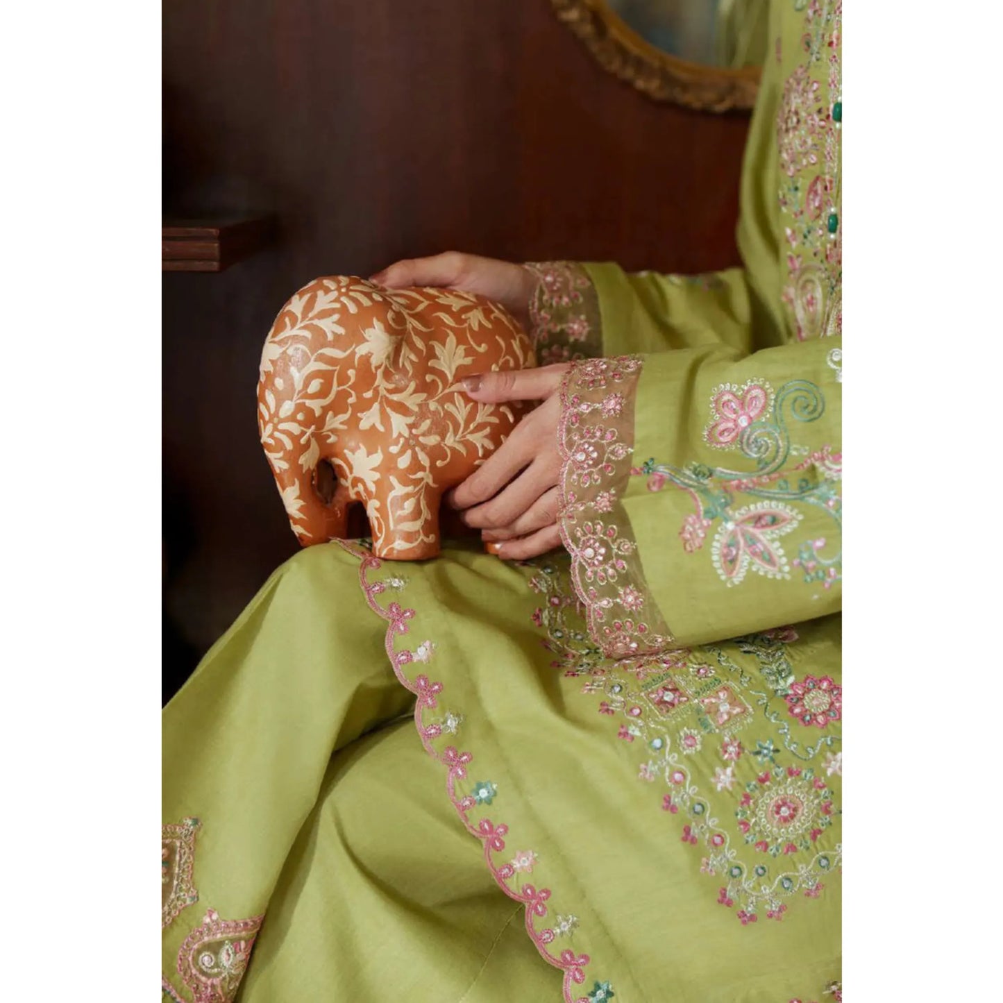 UCA-46 "Sakoon" Embroidered Cambric Cotton Pc Collection | Casuallite