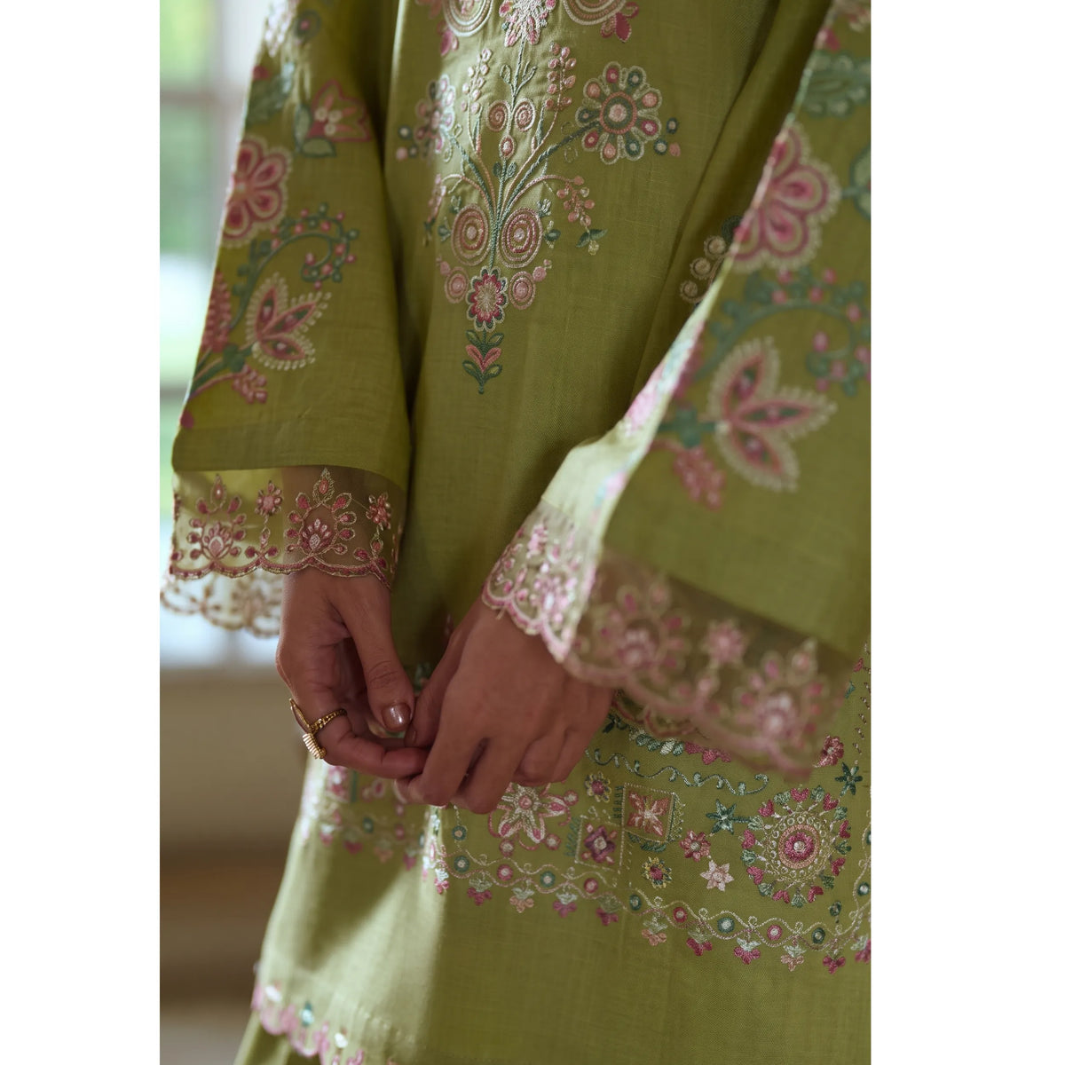 UCA-46 "Sakoon" Embroidered Cambric Cotton Pc Collection | Casuallite