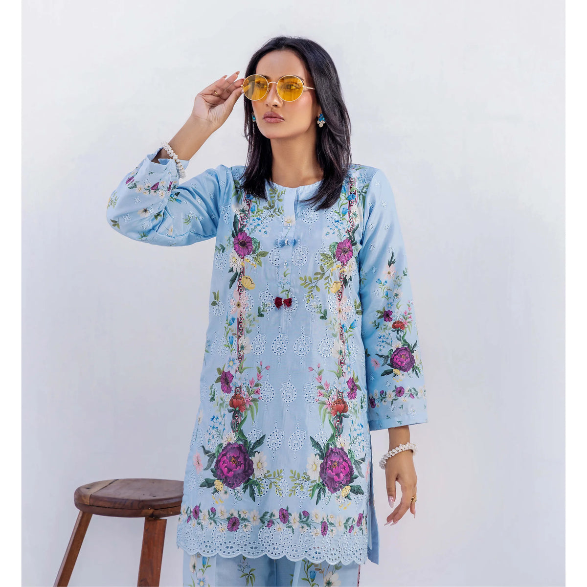 UAL-01 Chikankari Lawn Co-Ord Set | Adan's Libas