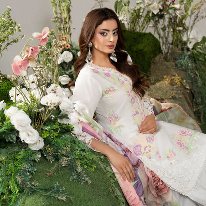 KC-1586 "AYRA" Embroidered Cambric Cotton Collection by Karma Collection