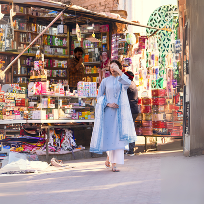 UCA-15 3 Pc Embroidered Cambric Cotton Ready to Wear Eid Collection by Casuallite