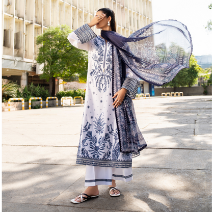 UCA-22 3 pc Summer Cotton Lawn Monochrome Collection | Ready to Wear | Casuallite