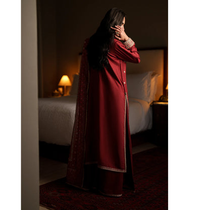 UCA-37 EALA Festive Embroidered Viscose Dress with Printed Silk Dupatta | Women’s Festive Wear Pakistani Designer Outfit by Casuallite