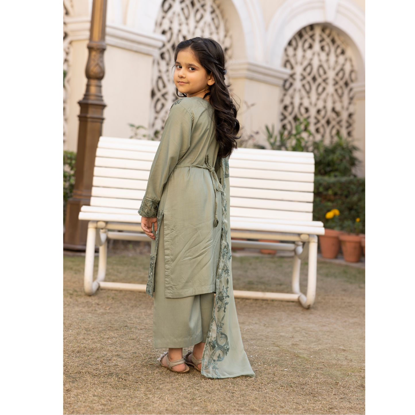 UMS-15 3 Pc Mother & Daughter Luxury Linen Eid Collection by Simrans