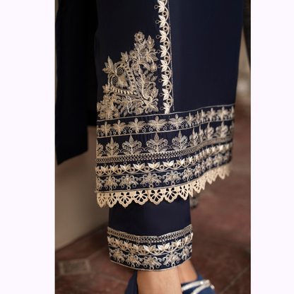 UKC-28 Embroidered Cambric Cotton Ready to Wear 3 Pc - Karma Collection
