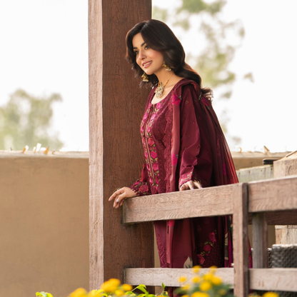 KC-1487 Chikenkari Luxury Cotton 3 Pc Collection | Ready to Wear | Karma Collection