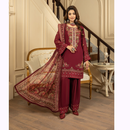 F-467 Embroidered Georgette Chiffon Collection by karma Collection
