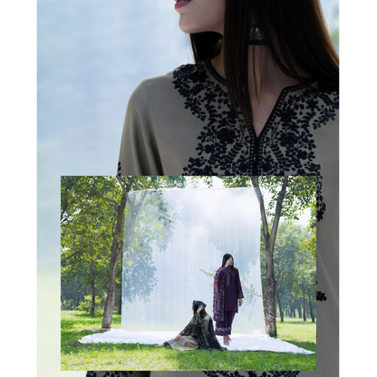 UCA-31 Embroidered Dhanak with Pashmina Shawl Winter Collection by Casuallite