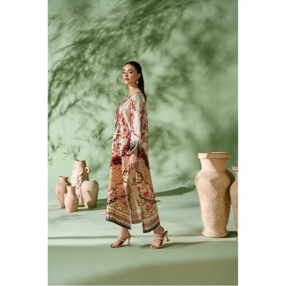 UAL-05 Printed Silk Kaftan Style Co-Ord Set Loose fit Casual Wear | Ethnic wear | ALLY'S