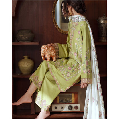 UCA-46 "Sakoon" Embroidered Cambric Cotton Pc Collection | Casuallite