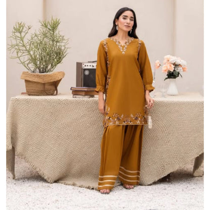 UA-273 Embroidered Cambric Cotton Co-Ord Set | Raniya.h