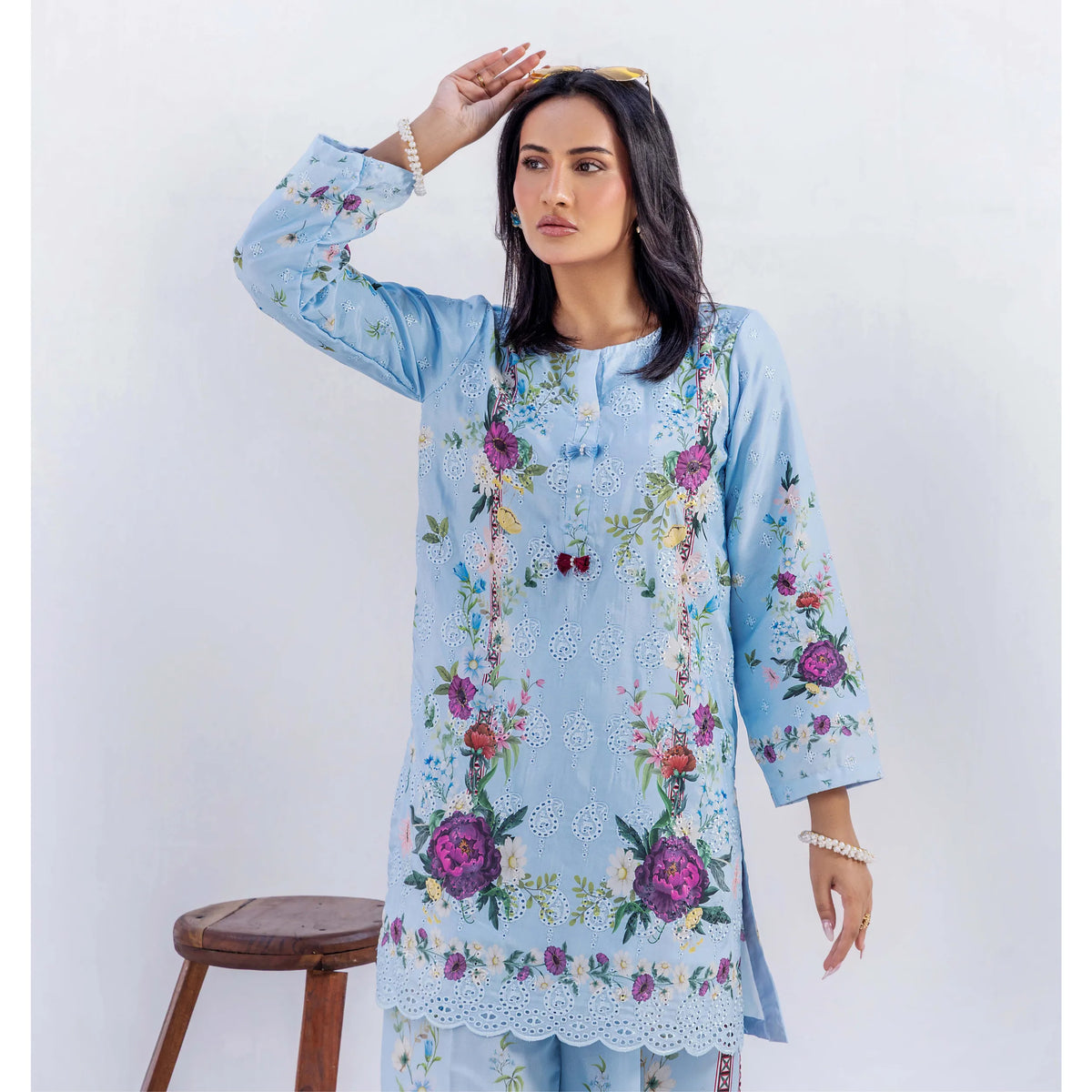 UAL-01 Chikankari Lawn Co-Ord Set | Adan's Libas