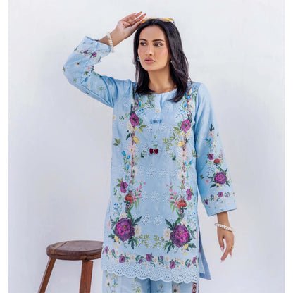 UAL-01 Chikankari Lawn Co-Ord Set | Adan's Libas