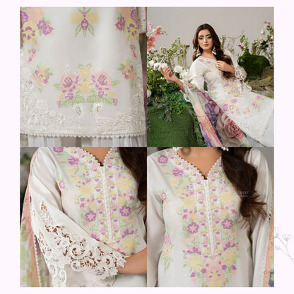 KC-1586 "AYRA" Embroidered Cambric Cotton Collection by Karma Collection