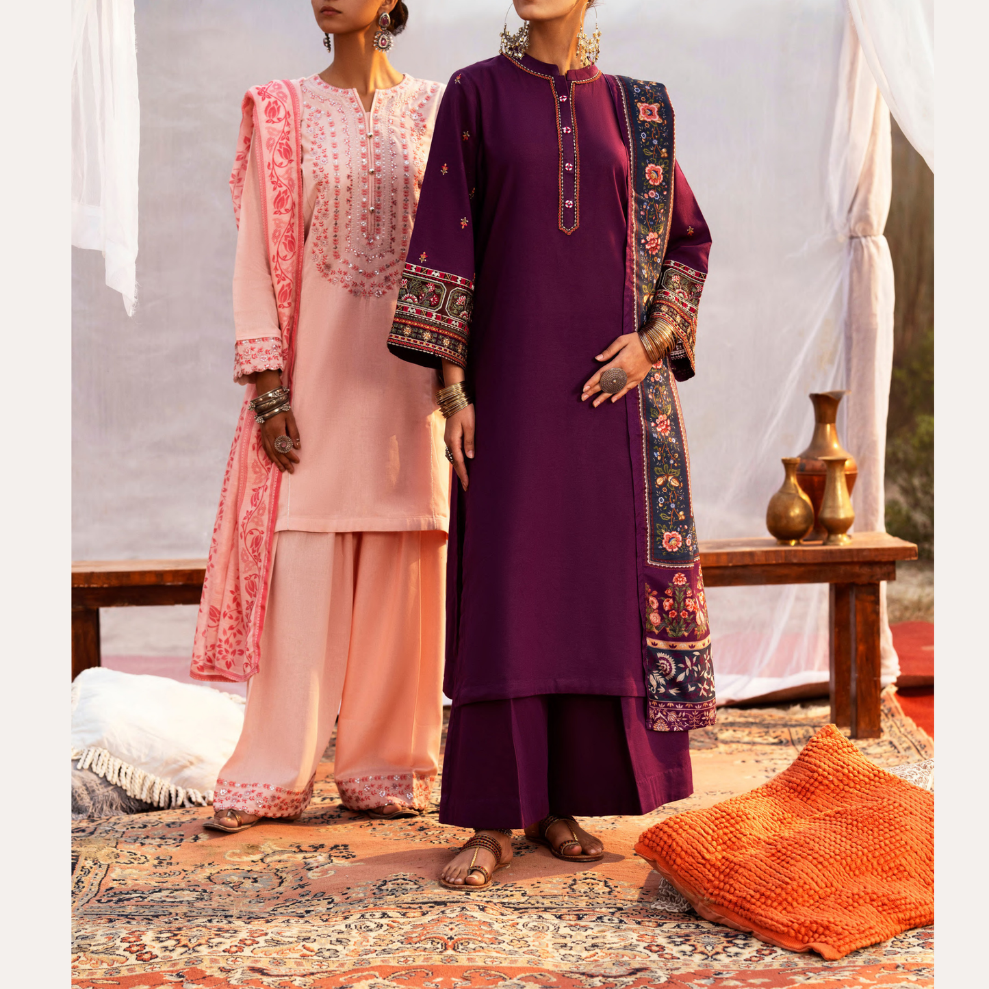 3 Pc Embroidered Khaddar Ready to Wear Collection by Casuallite | UMCAE0901