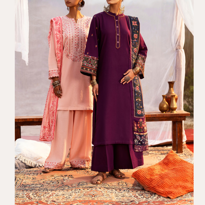 3 Pc Embroidered Khaddar Ready to Wear Collection by Casuallite | UMCAE0901