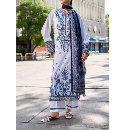 UCA-22 3 pc Summer Cotton Lawn Monochrome Collection | Ready to Wear | Casuallite