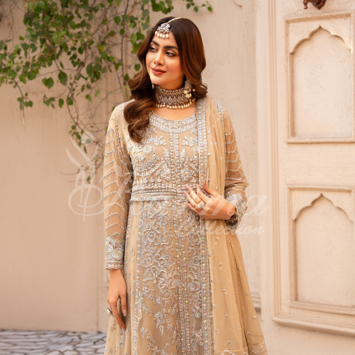Luxury Embroidered Chiffon Party wear dress  | Wedding Collection | karma Collection | UMKC01201