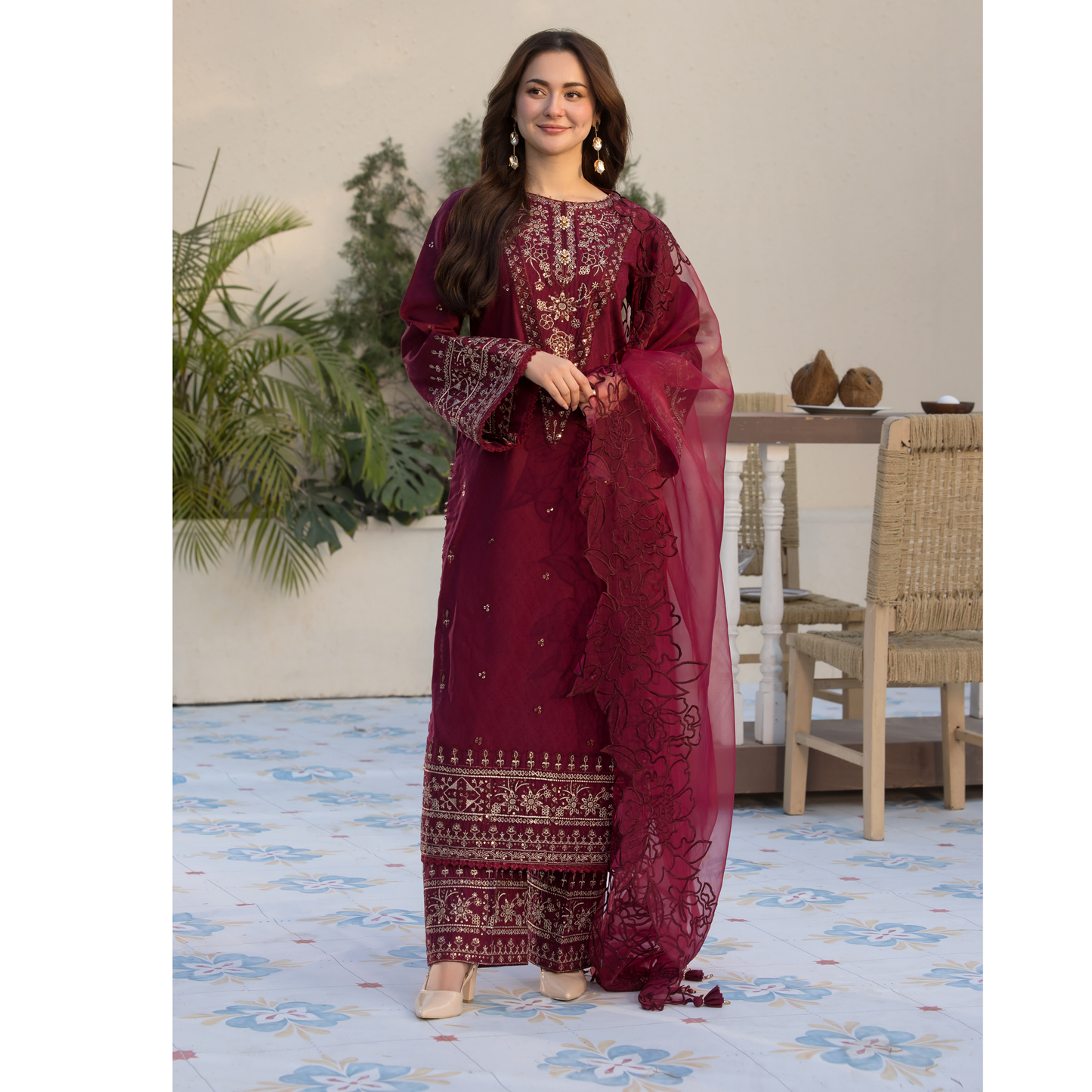 UAL-02 3 Pc Cotton Jacquard Ready to Wear Collection | Simrans