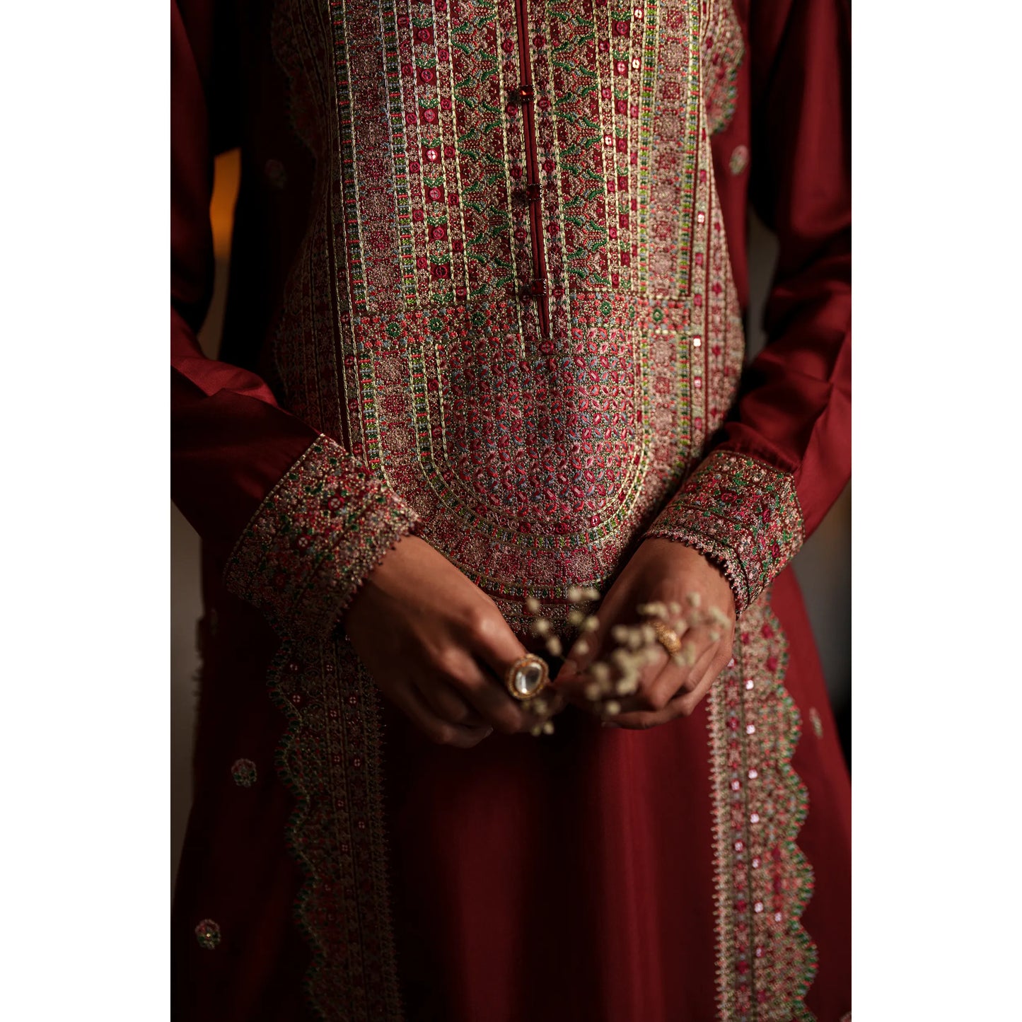 UCA-37 EALA Festive Embroidered Viscose Dress with Printed Silk Dupatta | Women’s Festive Wear Pakistani Designer Outfit by Casuallite