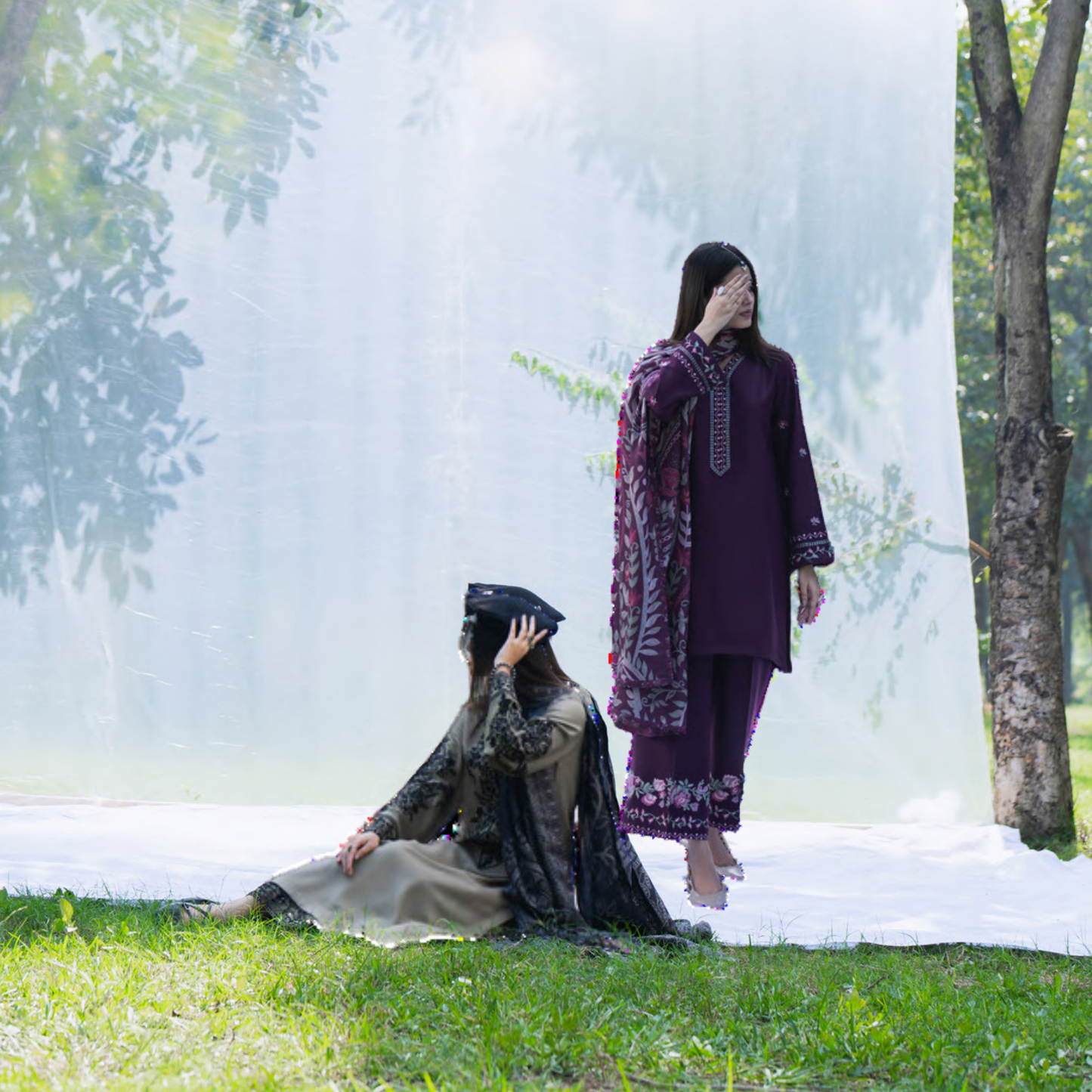 UCA-31 Embroidered Dhanak with Pashmina Shawl Winter Collection by Casuallite