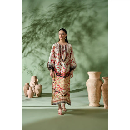 UAL-05 Printed Silk Kaftan Style Co-Ord Set Loose fit Casual Wear | Ethnic wear | ALLY'S