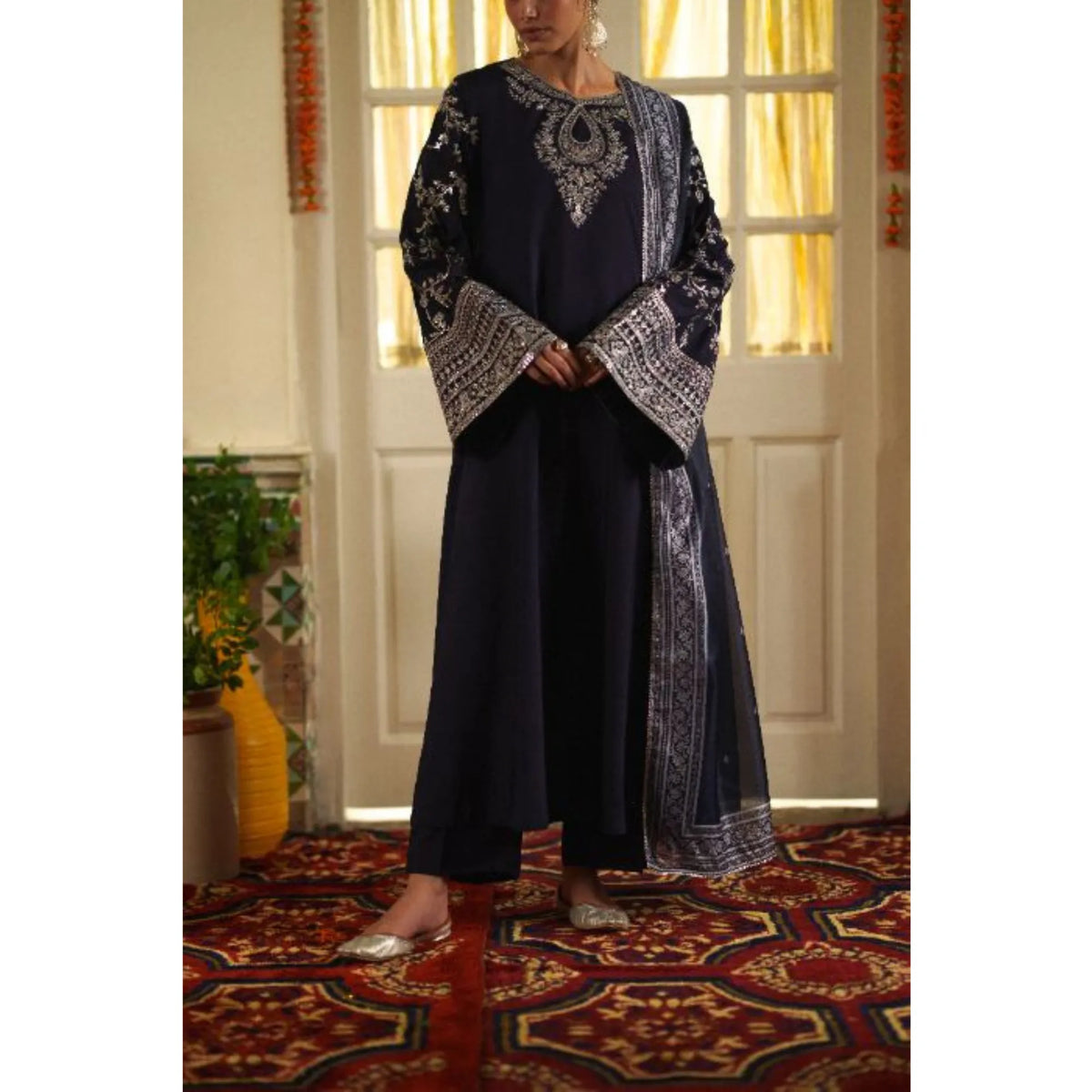 UCA-51 "Mubarak" Luxury Viscose Collection | Casuallite - Navy Blue