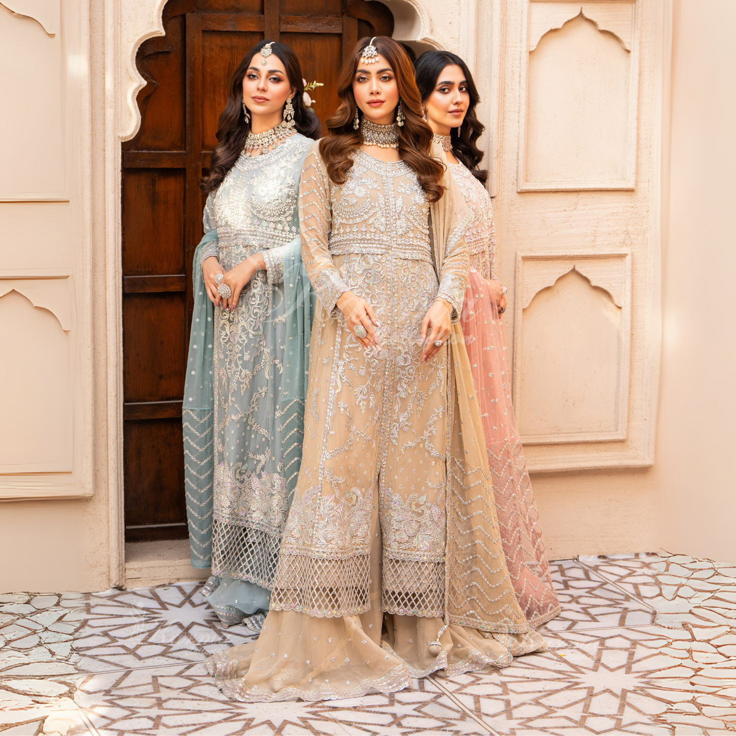 Luxury Embroidered Chiffon Party wear dress  | Wedding Collection | karma Collection | UMKC01201