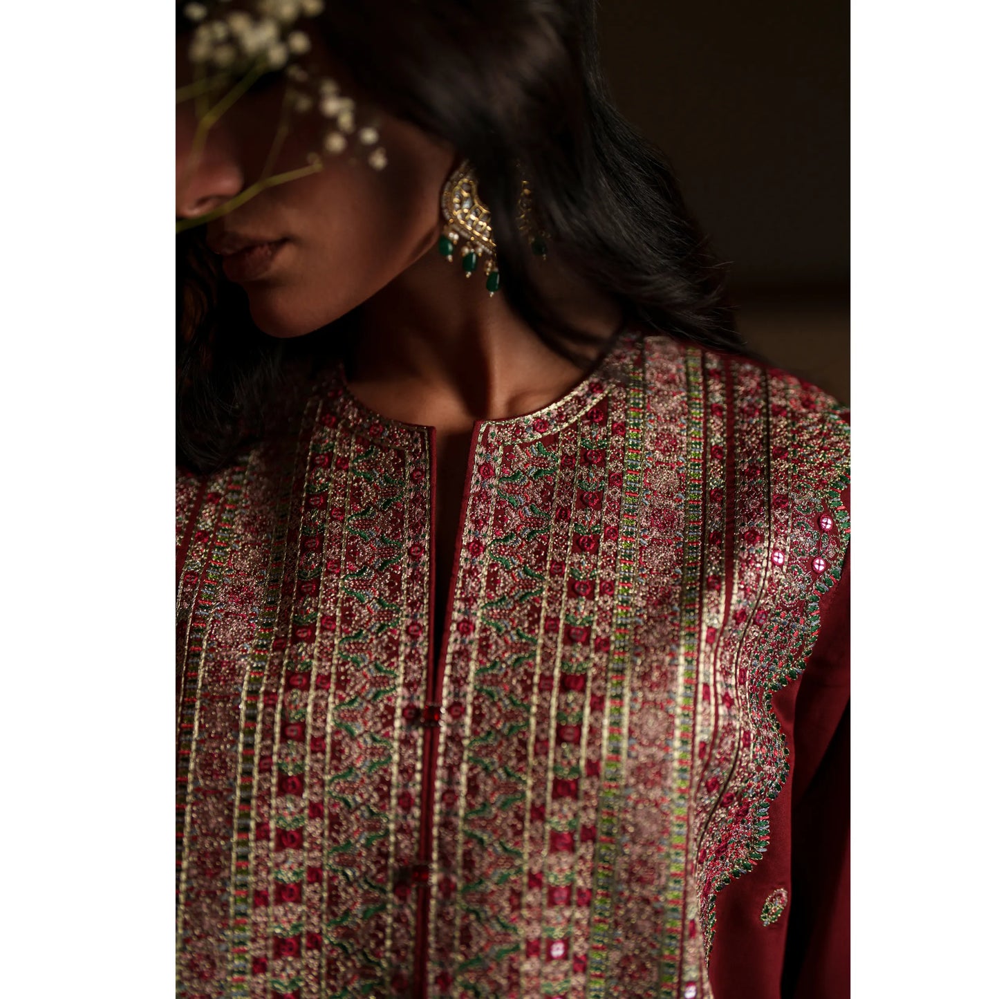 UCA-37 EALA Festive Embroidered Viscose Dress with Printed Silk Dupatta | Women’s Festive Wear Pakistani Designer Outfit by Casuallite