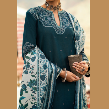 3 Pc Embroidered Khaddar Ready to Wear Collection by Casuallite | UMCAE0801