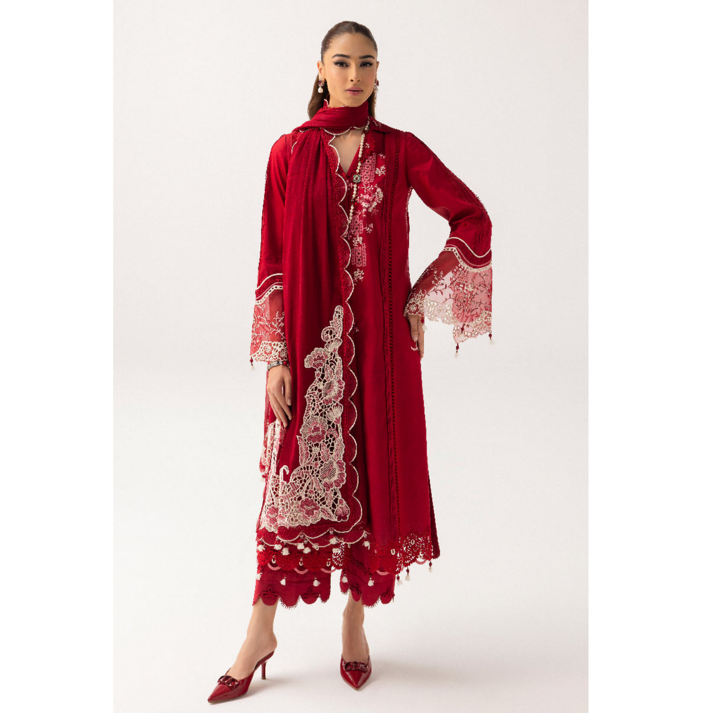 3 Pc Festive Embroidered Collection  | Ready to Wear | Qalamkar