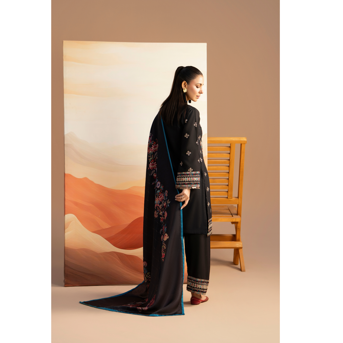 RA-25 Embroidered Dhanak Collection by Raniya.h