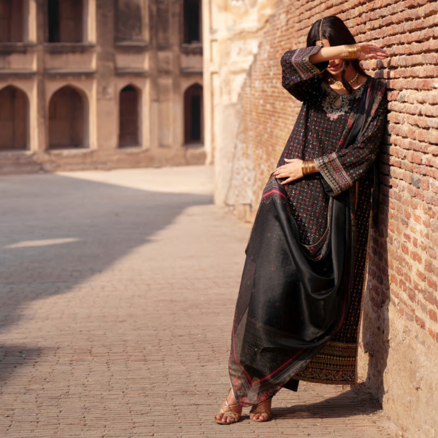 UCA-34 "ISHQIA" Festive Drop Embroidered Viscose Collection by Casuallite