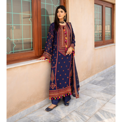 F-495 "Hayat" Embroidered Georgette Chiffon 3 Pc Collection