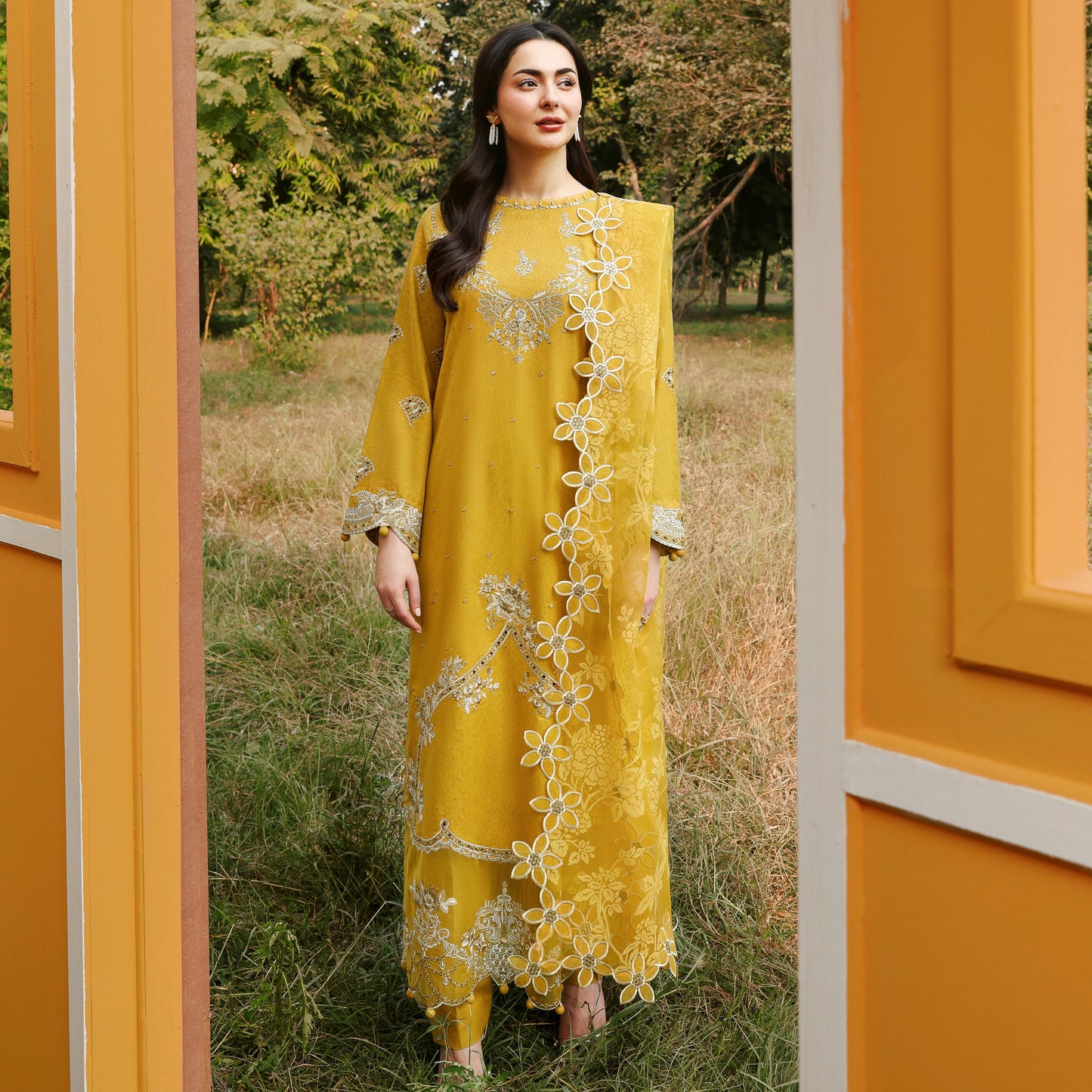 UMS-56 Janan Mother Daughter Chikenkari Jacquard Eid Edit by Simrans | Ready to Wear Asian Pakistani clothes