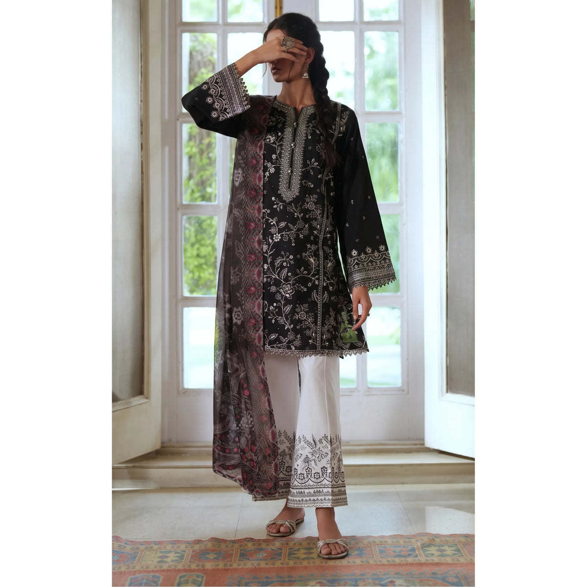 UCA-46 "Sakoon" Embroidered Cambric Cotton Pc Collection | Casuallite