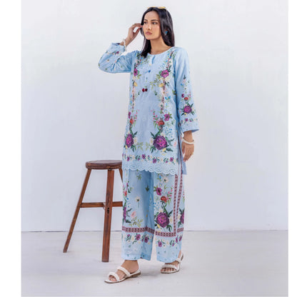 UAL-01 Chikankari Lawn Co-Ord Set | Adan's Libas