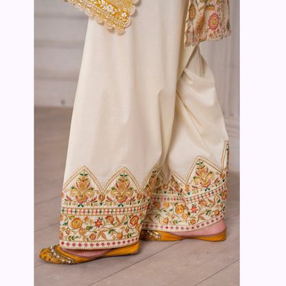 3 Pc Luxury Embroidered trendy Farshi Shalwar Collection | Eid Wear | karma collection