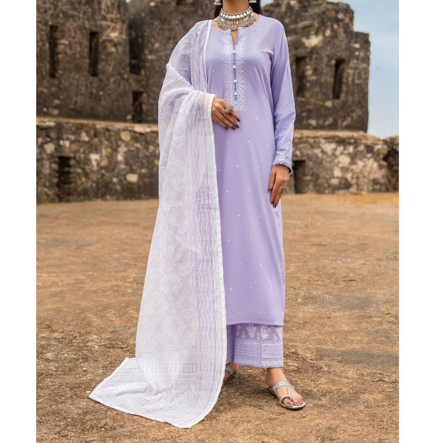 UCA-16 3 Pc Embroidered Cotton Lawn Ready to Wear Eid Collection by Casuallite