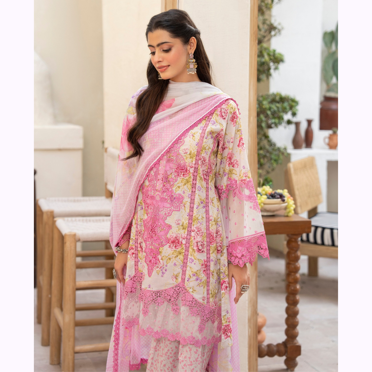 "Aina II" Embroidered Printed Lawn 3 Pc Collection by Karma Collection TT