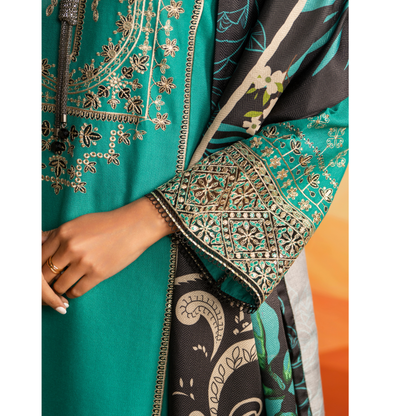 RA-25 Embroidered Dhanak Collection by Raniya.h