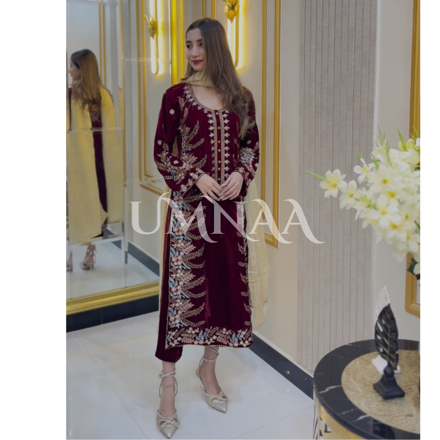 Luxury Embroidered Handwork Velvet Collection