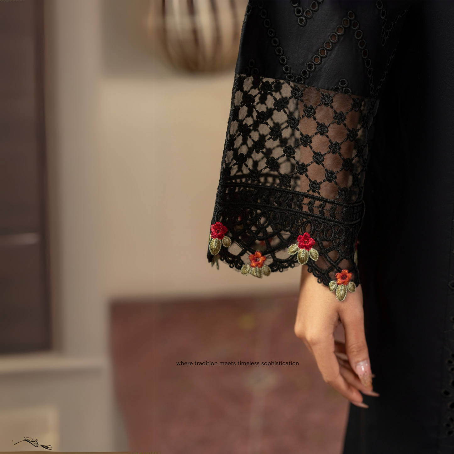 UKC-26 Embroidered Chikenkari Cambric Cotton Ready to Wear 3 Pc - Karma Collection