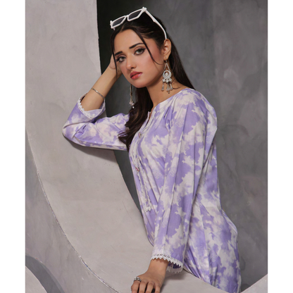 2 Pc Ready to wear Printed Lawn Co-Ords Dress - Saphron