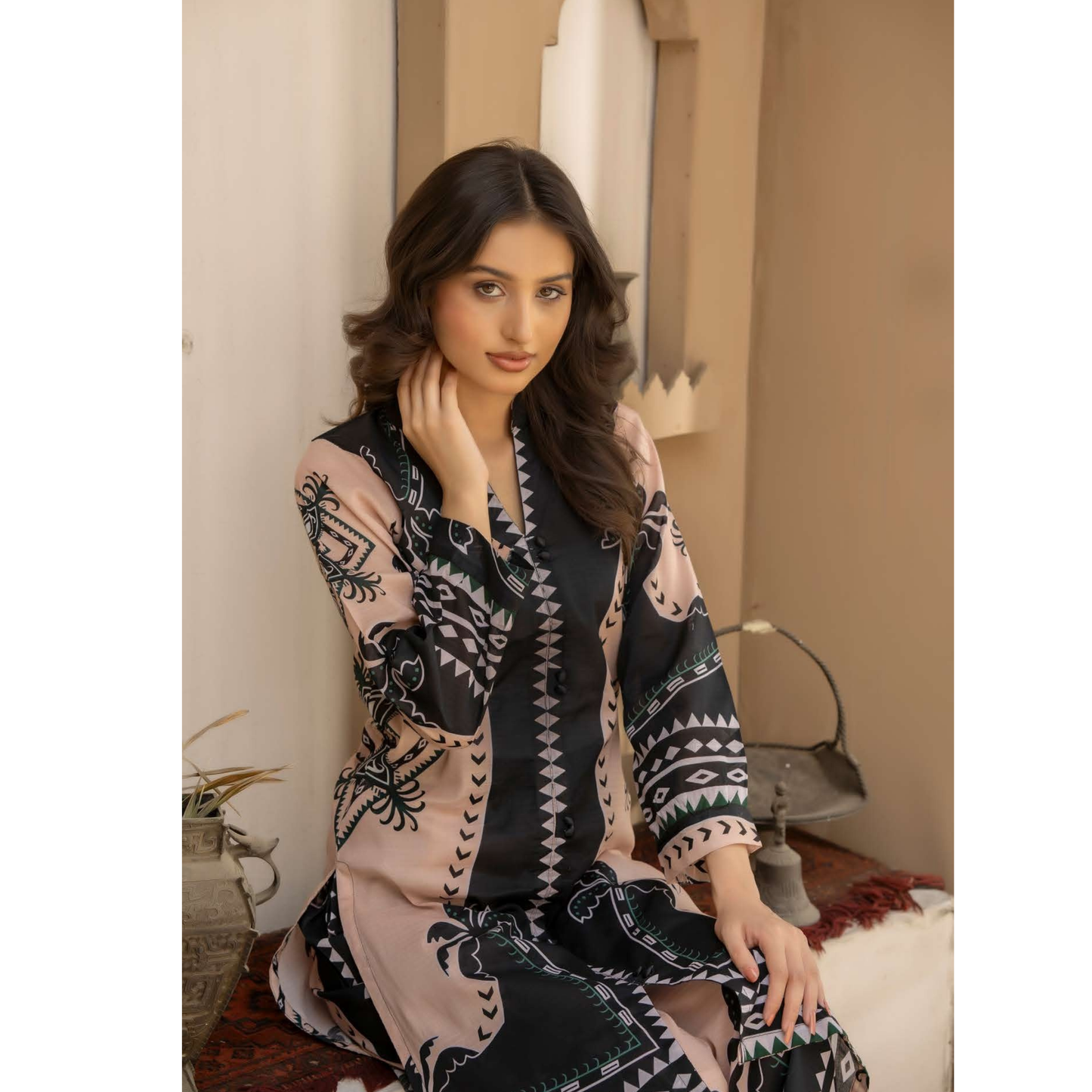 UMRZ-45 2 Pc Printed Cotton Co-Ord set |Ready to Wear| Rangz