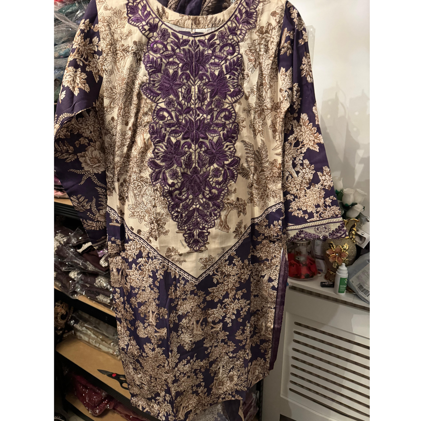 UA-121 Embroidered Printed 3 Pc Winter Collection by Umnaa
