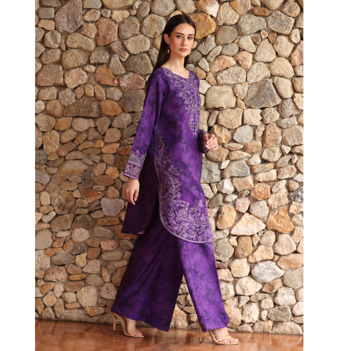 UA-138 Embroidered Printed khaddar Collection by Umnaa | Ready to Wear | Asian Clothes