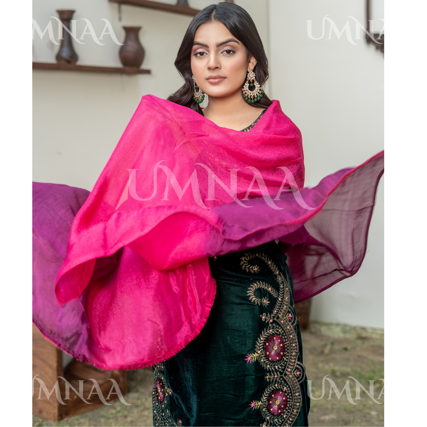 UA-141 3 Luxury Velvet Sharara collection by Umnaa